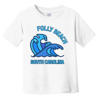 Folly Beach South Carolina Pocket Wave Souvenir Toddler T-Shirt