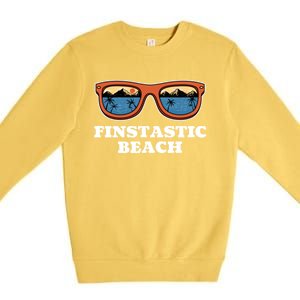 Finstastic Beach Summer Fishing Tropical Fisher Family Cute Gift Premium Crewneck Sweatshirt