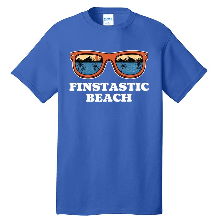 Finstastic Beach Summer Fishing Tropical Fisher Family Cute Gift Tall T-Shirt