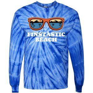 Finstastic Beach Summer Fishing Tropical Fisher Family Cute Gift Tie-Dye Long Sleeve Shirt