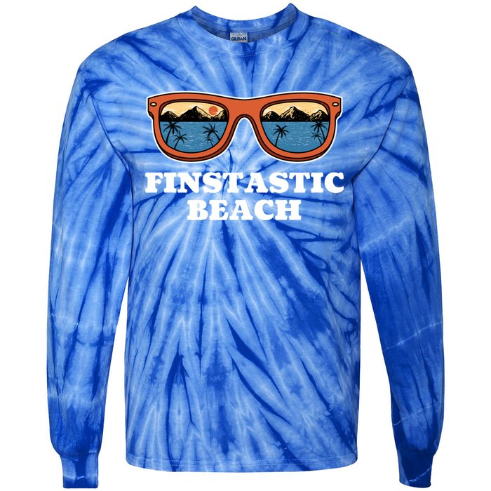 Finstastic Beach Summer Fishing Tropical Fisher Family Cute Gift Tie-Dye Long Sleeve Shirt