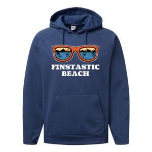 Finstastic Beach Summer Fishing Tropical Fisher Family Cute Gift Performance Fleece Hoodie