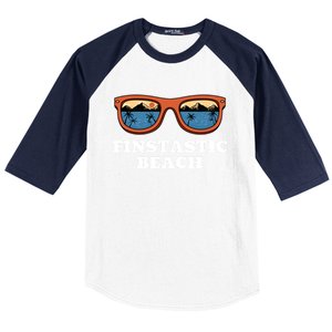 Finstastic Beach Summer Fishing Tropical Fisher Family Cute Gift Baseball Sleeve Shirt