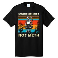 Funny Bbq Skeleton Smoke Brisket Not Meth Tall T-Shirt