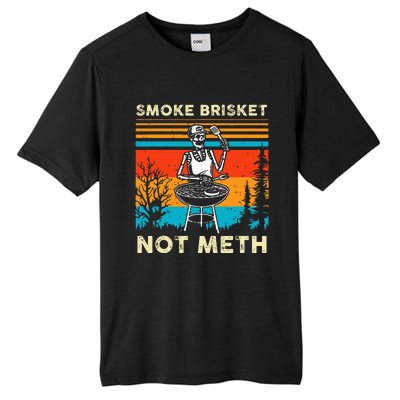 Funny Bbq Skeleton Smoke Brisket Not Meth Tall Fusion ChromaSoft Performance T-Shirt