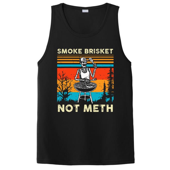 Funny Bbq Skeleton Smoke Brisket Not Meth PosiCharge Competitor Tank