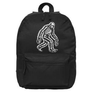 Funny Bigfoot Sasquatch Halloween Skeleton 16 in Basic Backpack