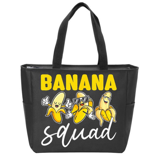 Funny BANANA SQUAD That’s Bananas Halloween Costume Zip Tote Bag