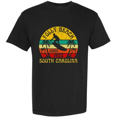 Folly Beach South Carolina Surfing Summer Vacation Garment-Dyed Heavyweight T-Shirt