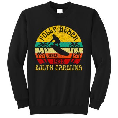 Folly Beach South Carolina Surfing Summer Vacation Sweatshirt