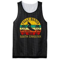 Folly Beach South Carolina Surfing Summer Vacation Mesh Reversible Basketball Jersey Tank