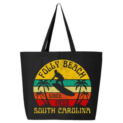 Folly Beach South Carolina Surfing Summer Vacation 25L Jumbo Tote