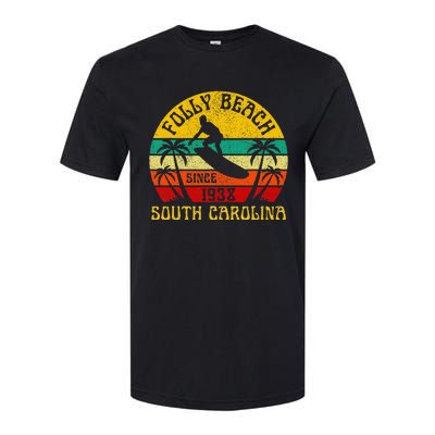 Folly Beach South Carolina Surfing Summer Vacation Softstyle CVC T-Shirt