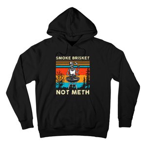 Funny BBQ Skeleton Smoke Brisket Not Meth Grilling Master Hoodie