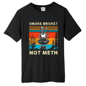 Funny BBQ Skeleton Smoke Brisket Not Meth Grilling Master Tall Fusion ChromaSoft Performance T-Shirt