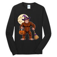 Funny Bigfoot Sasquatch Witch Halloween Costume Tall Long Sleeve T-Shirt