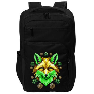 Fox Bitcoin St Patricks Day Btc Crypto Trader Irish Pride Impact Tech Backpack
