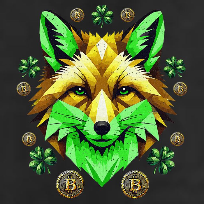 Fox Bitcoin St Patricks Day Btc Crypto Trader Irish Pride Trucker Hat