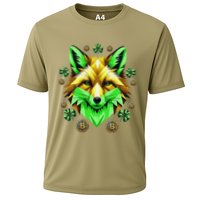 Fox Bitcoin St Patricks Day Btc Crypto Trader Irish Pride Cooling Performance Crew T-Shirt