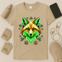 Fox Bitcoin St Patricks Day Btc Crypto Trader Irish Pride T-Shirt