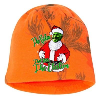 Funny Biden Stole The Election Anti Biden Liberals Christmas Kati - Camo Knit Beanie