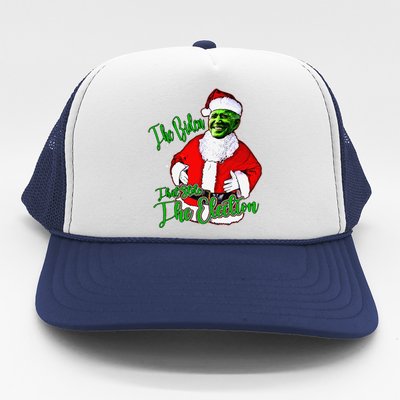 Funny Biden Stole The Election Anti Biden Liberals Christmas Trucker Hat