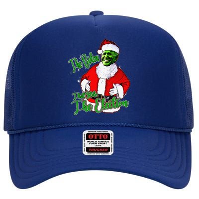 Funny Biden Stole The Election Anti Biden Liberals Christmas High Crown Mesh Back Trucker Hat