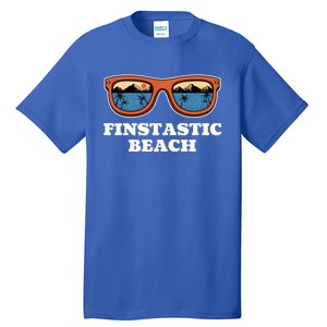 Finstastic Beach Summer Fishing Tropical Fisher Family Gift Tall T-Shirt