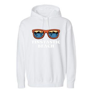 Finstastic Beach Summer Fishing Tropical Fisher Family Gift Garment-Dyed Fleece Hoodie