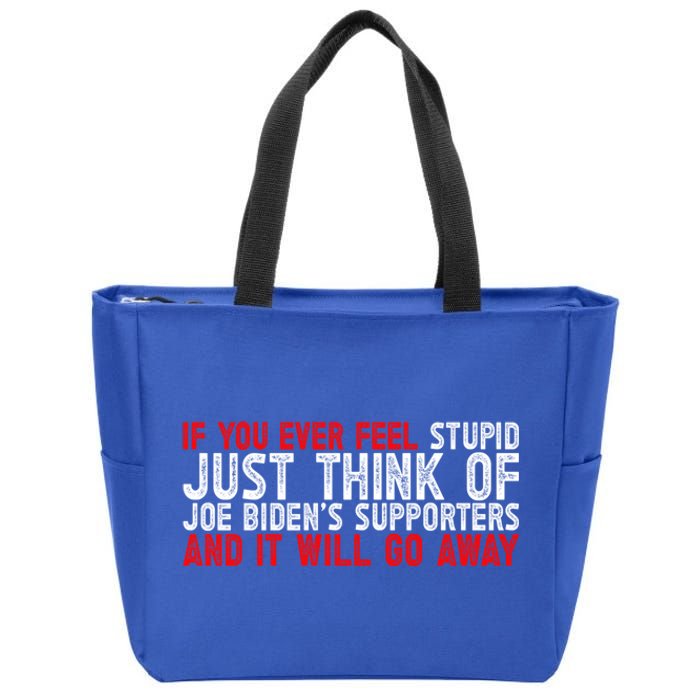 Funny Biden Supporter Retro Design Great Gift Zip Tote Bag