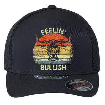 Feelin Bullish Stock Market Bull Traders Trading Flexfit Unipanel Trucker Cap