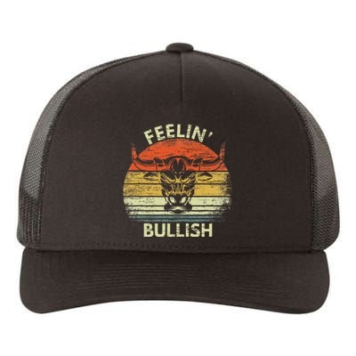 Feelin Bullish Stock Market Bull Traders Trading Yupoong Adult 5-Panel Trucker Hat