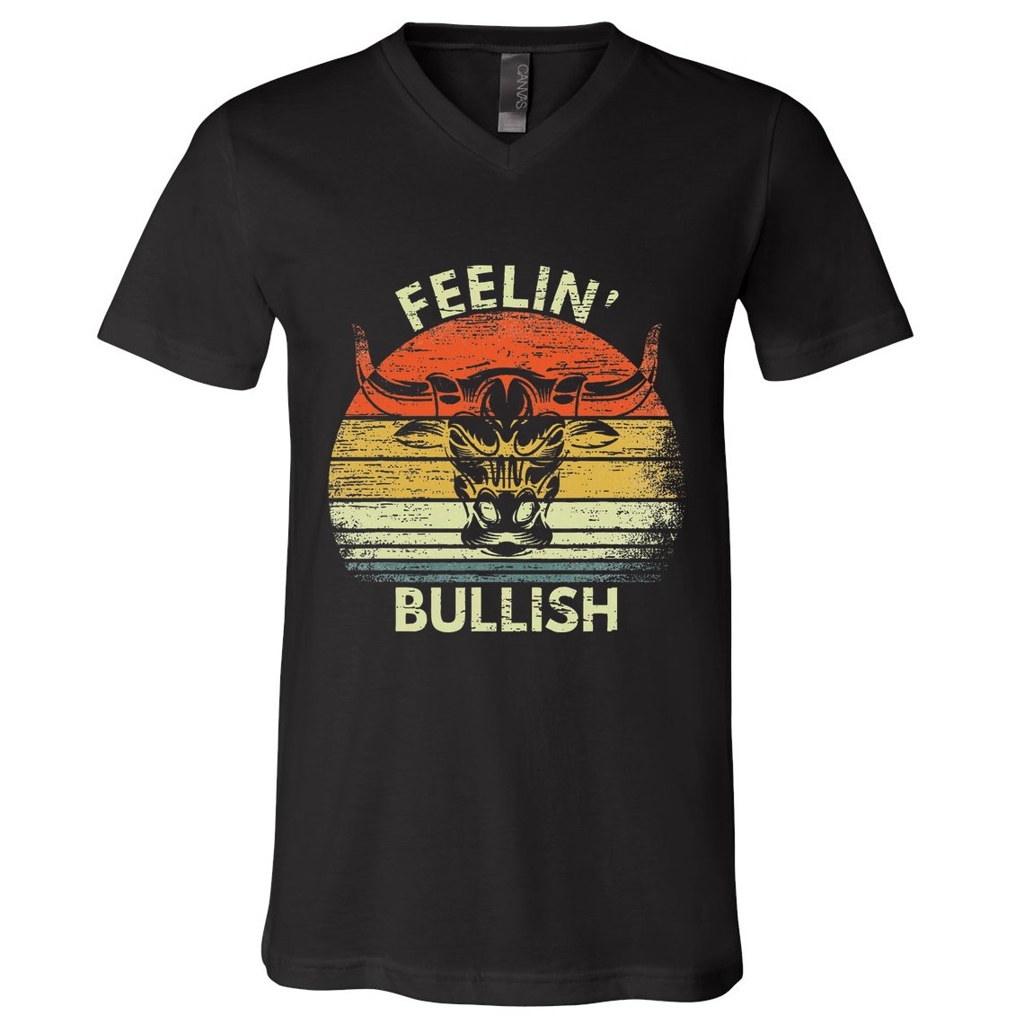 Feelin Bullish Stock Market Bull Traders Trading V-Neck T-Shirt