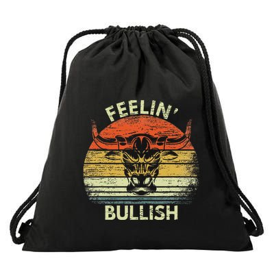 Feelin Bullish Stock Market Bull Traders Trading Drawstring Bag