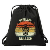 Feelin Bullish Stock Market Bull Traders Trading Drawstring Bag