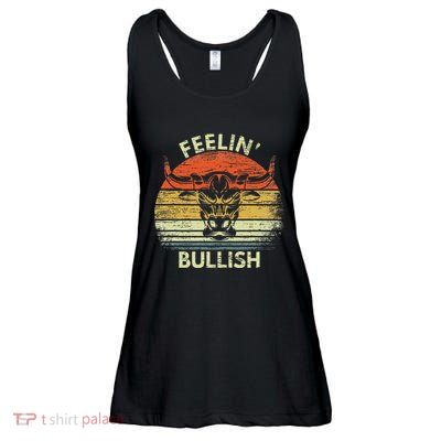Feelin Bullish Stock Market Bull Traders Trading Ladies Essential Flowy Tank