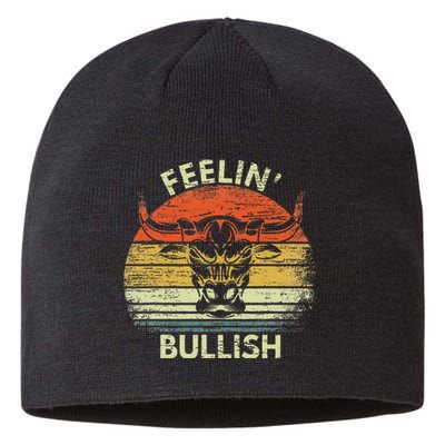 Feelin Bullish Stock Market Bull Traders Trading Sustainable Beanie