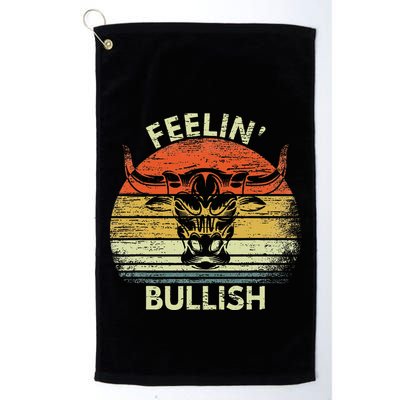 Feelin Bullish Stock Market Bull Traders Trading Golf Towel