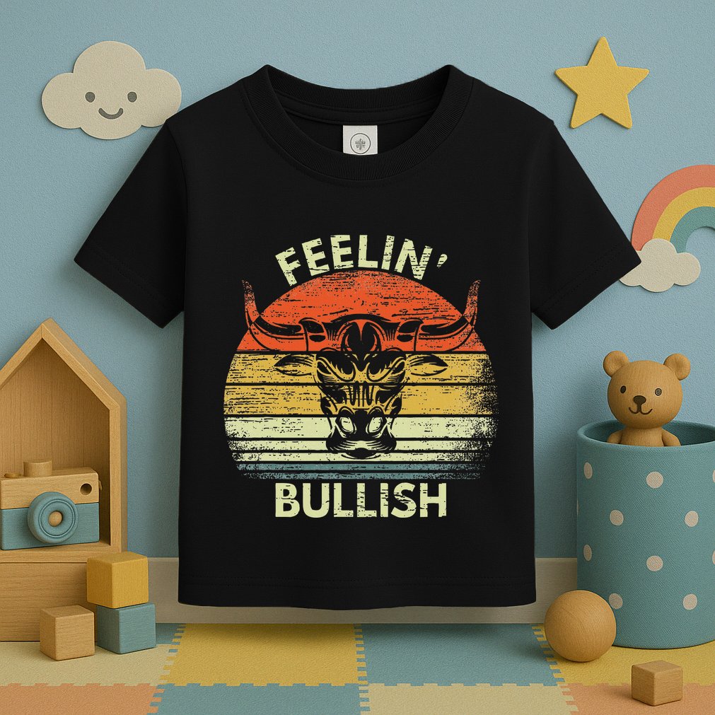 Feelin Bullish Stock Market Bull Traders Trading Toddler T-Shirt