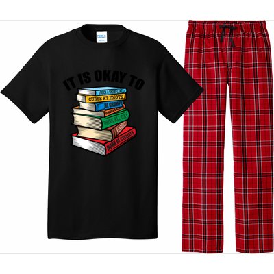 Funny Book Stack Satire For Grumpy People Humor Lover Meaningful Gift Pajama Set