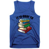 Funny Book Stack Satire For Grumpy People Humor Lover Meaningful Gift Tank Top