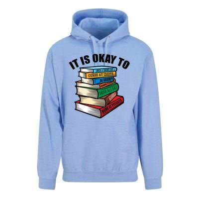 Funny Book Stack Satire For Grumpy People Humor Lover Meaningful Gift Unisex Surf Hoodie