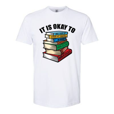 Funny Book Stack Satire For Grumpy People Humor Lover Meaningful Gift Softstyle CVC T-Shirt