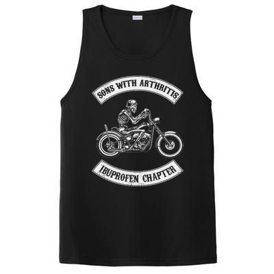 Funny Biker Skull Sons With Arthritis Ibuprofen Chapter PosiCharge Competitor Tank