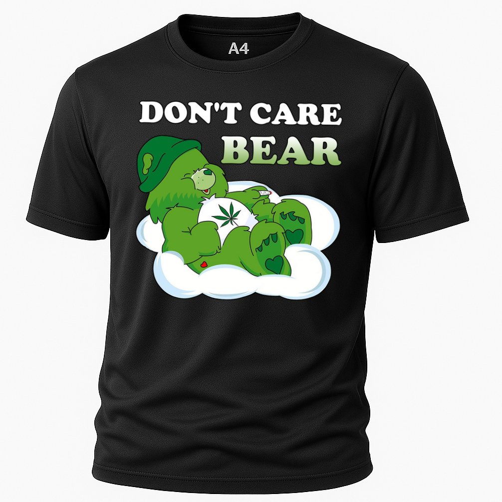 Funny Bear Smoking Weed Cannabis Performance Shirt