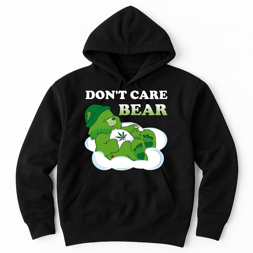 Funny Bear Smoking Weed Cannabis Hoodie