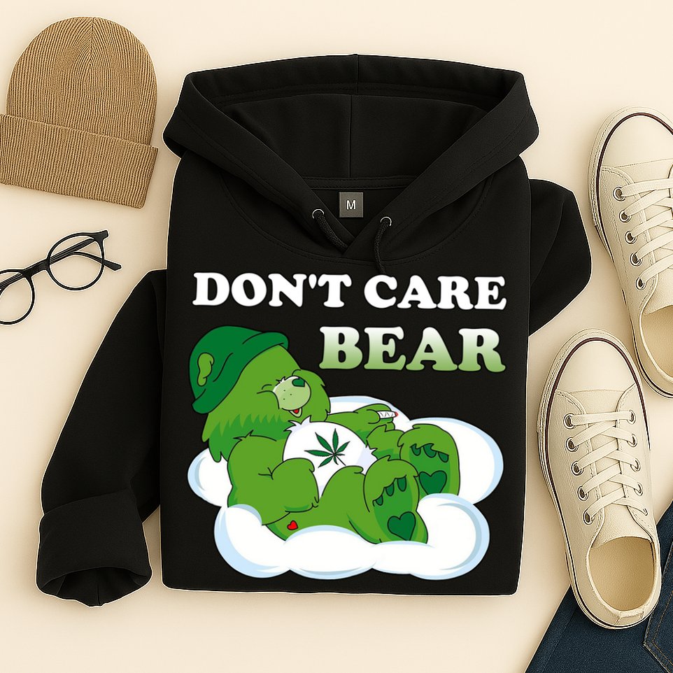 Funny Bear Smoking Weed Cannabis Hoodie