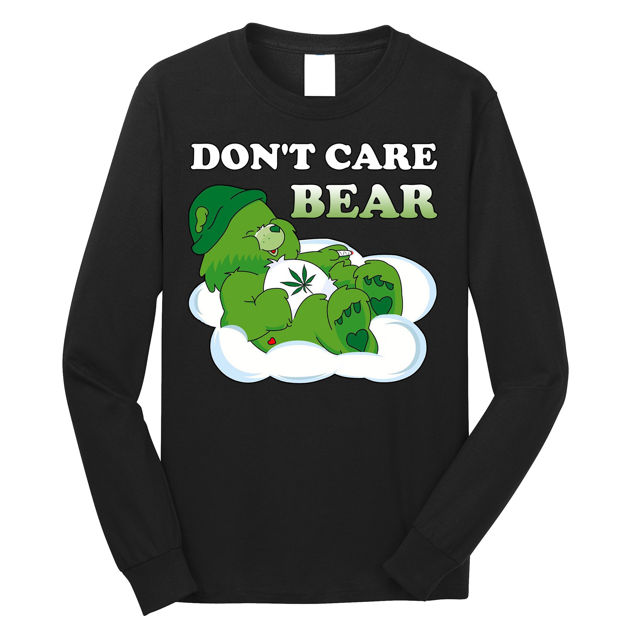 Funny Bear Smoking Weed Cannabis Long Sleeve Shirt