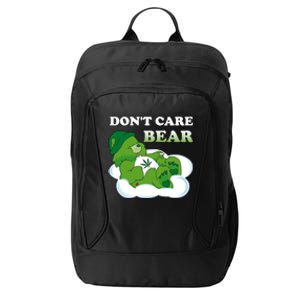 Funny Bear Smoking Weed Cannabis City Backpack