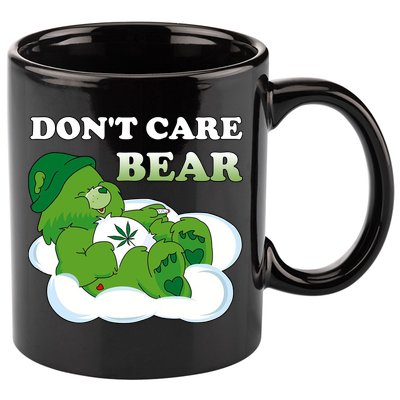 Funny Bear Smoking Weed Cannabis 11oz C Handle Ceramic Mug